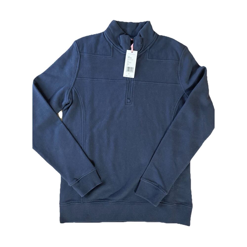Vineyard Vines Blank Shep Shirt Sz‎ S New Blue Half Zip Pullover Sweatshirt